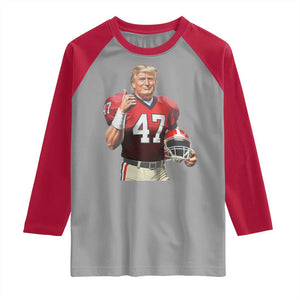 Trump Football Raglan Shirt Vintage Sports Fan 47th President TS10 Sport Gray Red Print Your Wear