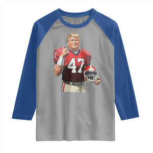 Trump Football Raglan Shirt Vintage Sports Fan 47th President TS10 Sport Gray Royal Print Your Wear