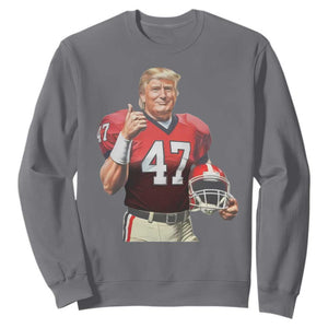 Trump Football Sweatshirt Vintage Sports Fan 47th President TS10 Charcoal Print Your Wear