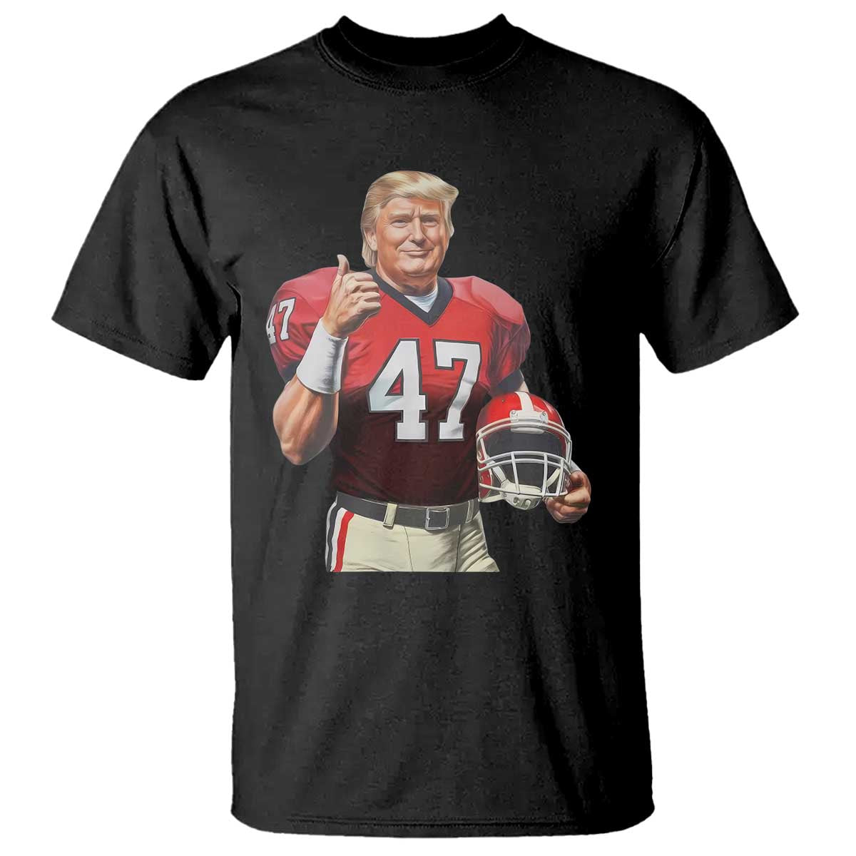 Trump Football T Shirt Vintage Sports Fan 47th President TS10 Black Print Your Wear