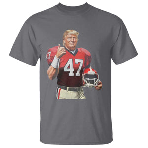 Trump Football T Shirt Vintage Sports Fan 47th President TS10 Charcoal Print Your Wear