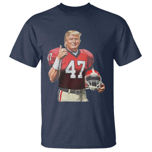 Trump Football T Shirt Vintage Sports Fan 47th President TS10 Navy Print Your Wear