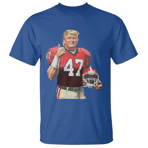 Trump Football T Shirt Vintage Sports Fan 47th President TS10 Royal Blue Print Your Wear