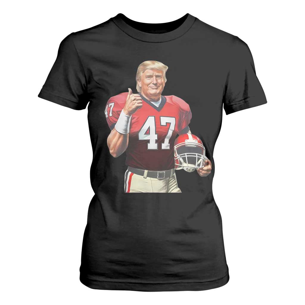 Trump Football T Shirt For Women Vintage Sports Fan 47th President TS10 Black Print Your Wear