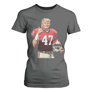 Trump Football T Shirt For Women Vintage Sports Fan 47th President TS10 Dark Heather Print Your Wear