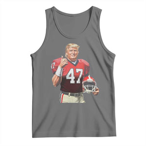 Trump Football Tank Top Vintage Sports Fan 47th President TS10 Black Heather Print Your Wear