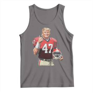 Trump Football Tank Top Vintage Sports Fan 47th President TS10 Deep Heather Print Your Wear