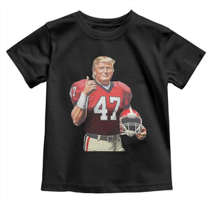 Trump Football Toddler T Shirt Vintage Sports Fan 47th President TS10 Black Print Your Wear