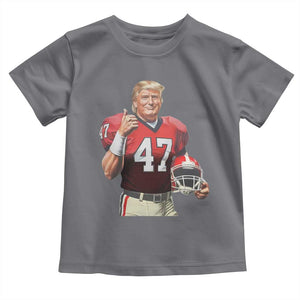 Trump Football Toddler T Shirt Vintage Sports Fan 47th President TS10 Charcoal Print Your Wear