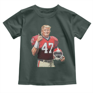 Trump Football Toddler T Shirt Vintage Sports Fan 47th President TS10 Dark Forest Green Print Your Wear