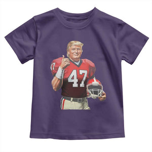 Trump Football Toddler T Shirt Vintage Sports Fan 47th President TS10 Purple Print Your Wear