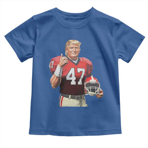 Trump Football Toddler T Shirt Vintage Sports Fan 47th President TS10 Royal Blue Print Your Wear