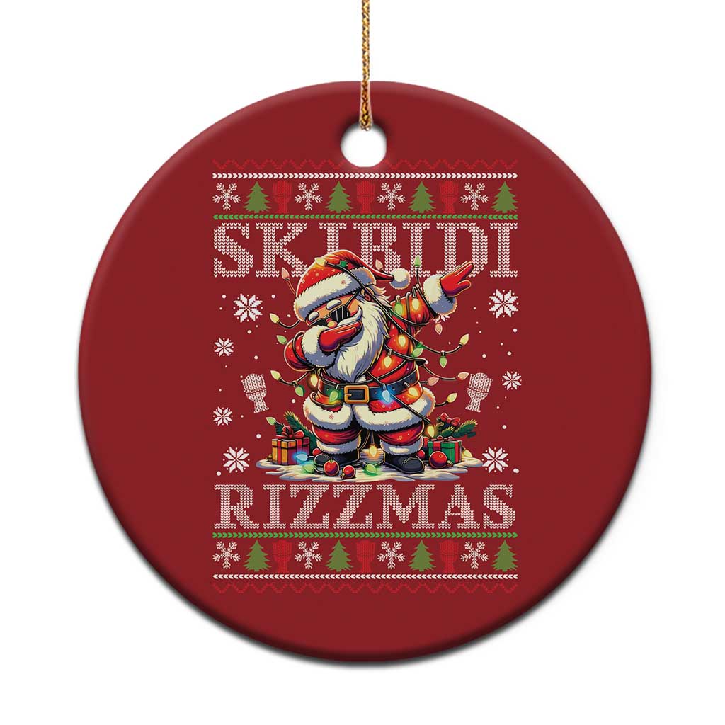 Skibidi Rizzmas Xmas Christmas Ornament Rizz Santa Claus Funny Xmas Gen Alpha TS10 Print Your Wear