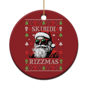 Skibidi Rizzmas Xmas Christmas Ornament Rizz Santa Claus Funny Christmas Gen Alpha TS10 Print Your Wear