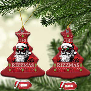 Skibidi Rizzmas Xmas Christmas Ornament Rizz Santa Claus Funny Christmas Gen Alpha TS10 Christmas Tree Red Print Your Wear