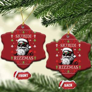 Skibidi Rizzmas Xmas Christmas Ornament Rizz Santa Claus Funny Christmas Gen Alpha TS10 Snow Flake Red Print Your Wear