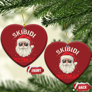 Skibidi Rizzmas Xmas Christmas Ornament Rizz Santa Claus Retro Funny Xmas Gen Alpha Kid TS10 Heart Red Print Your Wear