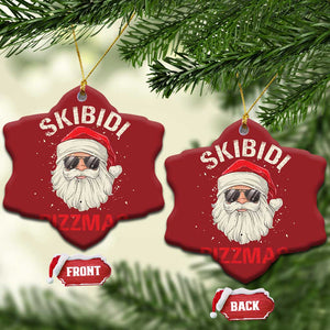 Skibidi Rizzmas Xmas Christmas Ornament Rizz Santa Claus Retro Funny Xmas Gen Alpha Kid TS10 Snow Flake Red Print Your Wear