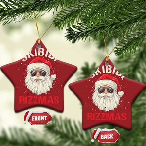 Skibidi Rizzmas Xmas Christmas Ornament Rizz Santa Claus Retro Funny Xmas Gen Alpha Kid TS10 Star Red Print Your Wear