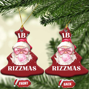 Skibidi Rizzmas Xmas Christmas Ornament Rizz Santa Pink Bubble Gum Funny Xmas Gen Alpha Girl Kids TS10 Christmas Tree Red Print Your Wear