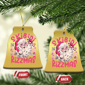 Skibidi Rizzmas Santa Christmas Ornament Rizz Santa Pink Groovy Funny Xmas Gen Alpha Girl Kids TS10 Bell Flake Gold Print Your Wear