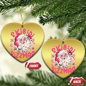 Skibidi Rizzmas Santa Christmas Ornament Rizz Santa Pink Groovy Funny Xmas Gen Alpha Girl Kids TS10 Heart Gold Print Your Wear