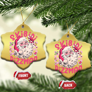 Skibidi Rizzmas Santa Christmas Ornament Rizz Santa Pink Groovy Funny Xmas Gen Alpha Girl Kids TS10 Snow Flake Gold Print Your Wear