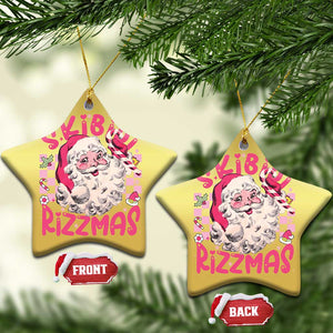 Skibidi Rizzmas Santa Christmas Ornament Rizz Santa Pink Groovy Funny Xmas Gen Alpha Girl Kids TS10 Star Gold Print Your Wear