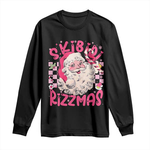 SKIBIDI Rizzmas Santa Long Sleeve Shirt Rizz Santa Pink Groovy Funny Xmas Gen Alpha Girl Kids TS10 Black Print Your Wear