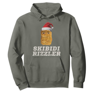 Christmas Skibidi Toilet Rizzler Hoodie Meme Funny Memes Brainrot Rizz TS10 Military Green Print Your Wear