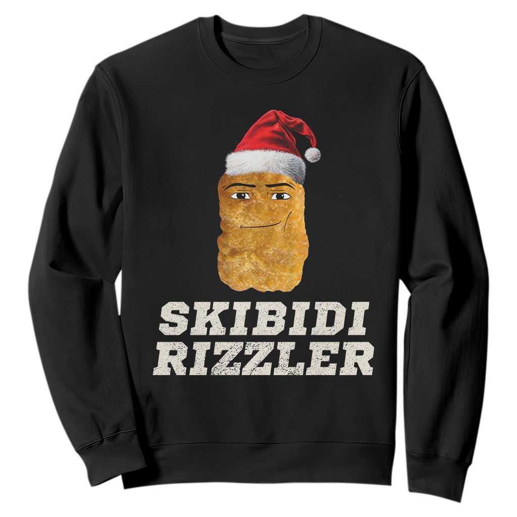 Christmas Skibidi Toilet Rizzler Sweatshirt Meme Funny Memes Brainrot Rizz TS10 Black Print Your Wear