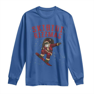 Skibidi Rizzmas Christmas Long Sleeve Shirt Rizz Santa Claus Skater Skateboard Skateboarder Kid Cool TS10 Royal Blue Print Your Wear