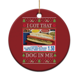 I Got That Dog in Me Ugly Xmas Christmas Ornament Keep 150 Dank Meme Hot Dog Combo TS10 Print Your Wear