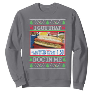 I Got That Dog in Me Ugly Christmas Sweatshirt Keep 150 Dank Meme Hot Dog Combo TS10 Charcoal Print Your Wear