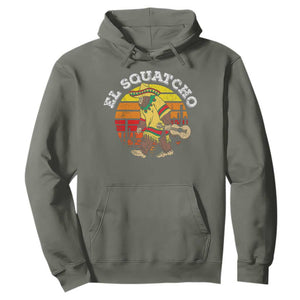 El Squatcho Bigfoot Hoodie Mexican Sasquatch Cinco De Mayo TS10 Military Green Print Your Wear