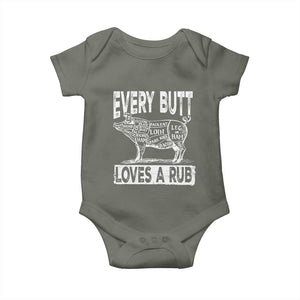 BBQ Baby Onesie Pork Butt Rub Dad Grill Gift TS10 Military Green Print Your Wear