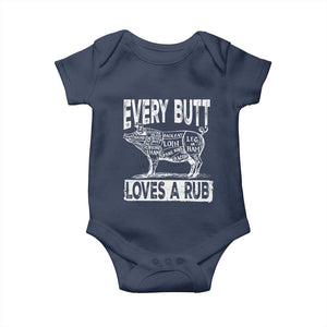 BBQ Baby Onesie Pork Butt Rub Dad Grill Gift TS10 Navy Print Your Wear