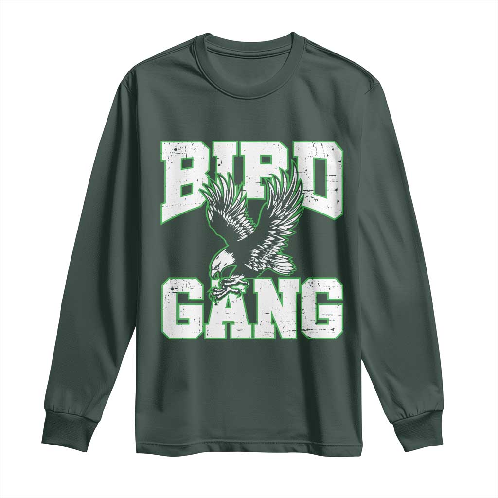Bird Gang Long Sleeve Shirt Vintage 90s Style Classic EF Fly TS10 Dark Forest Green Print Your Wear