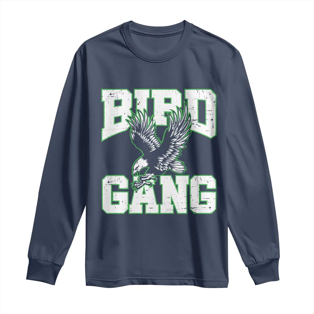 Bird Gang Long Sleeve Shirt Vintage 90s Style Classic EF Fly TS10 Navy Print Your Wear