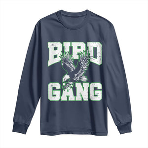 Bird Gang Long Sleeve Shirt Vintage 90s Style Classic EF Fly TS10 Navy Print Your Wear