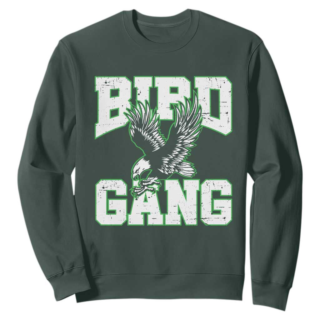 Bird Gang Sweatshirt Vintage 90s Style Classic EF Fly TS10 Dark Forest Green Print Your Wear