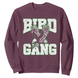 Bird Gang Sweatshirt Vintage 90s Style Classic EF Fly TS10 Maroon Print Your Wear
