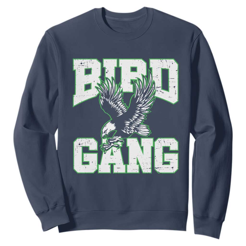 Bird Gang Sweatshirt Vintage 90s Style Classic EF Fly TS10 Navy Print Your Wear