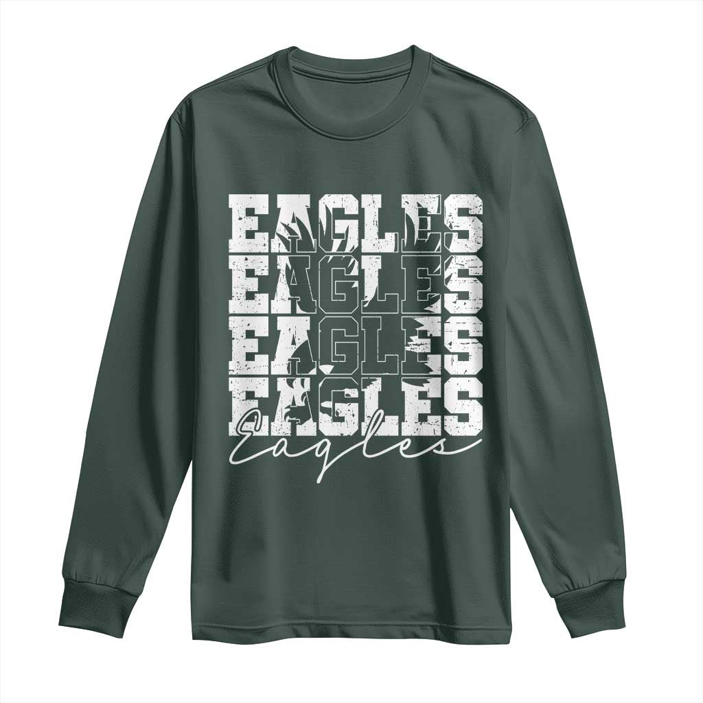 Vintage EF Bird Inspirational Long Sleeve Shirt 90s Style Classic PFE Fly TS10 Dark Forest Green Print Your Wear