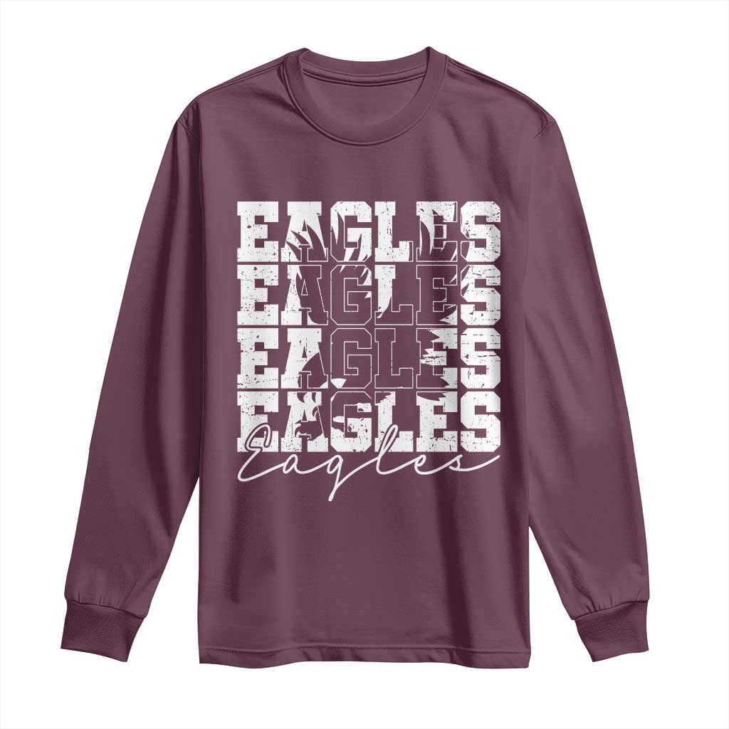 Vintage EF Bird Inspirational Long Sleeve Shirt 90s Style Classic PFE Fly TS10 Maroon Print Your Wear