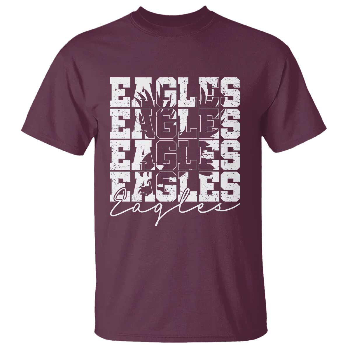 Vintage EF Bird Inspirational T Shirt 90s Style Classic PFE Fly TS10 Maroon Print Your Wear