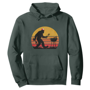 Bigfoot BBQ Hoodie Funny Barbecue Sasquatch Lovers Dad Grill Gift TS10 Dark Forest Green Print Your Wear