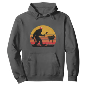 Bigfoot BBQ Hoodie Funny Barbecue Sasquatch Lovers Dad Grill Gift TS10 Dark Heather Print Your Wear