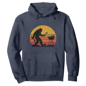 Bigfoot BBQ Hoodie Funny Barbecue Sasquatch Lovers Dad Grill Gift TS10 Navy Print Your Wear