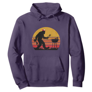 Bigfoot BBQ Hoodie Funny Barbecue Sasquatch Lovers Dad Grill Gift TS10 Purple Print Your Wear